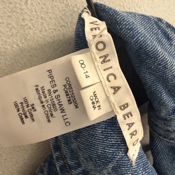 Veronica Beard Blue Denim Dickey - Picture 2 of 2